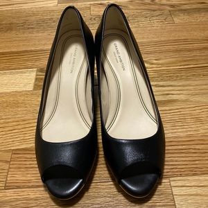 Cole Haan black leather wedge